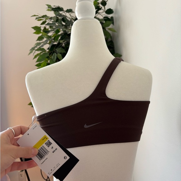 NIKE Brown One-Shoulder Sports Bra - Picture 3 of 7